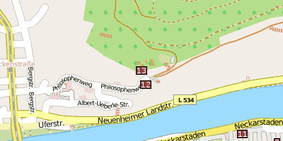 Stadtplan Bismarckturm  Heidelberg