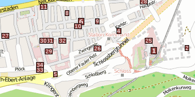 Stadtplan Dokumentations- und Kulturzentrum Deutscher Sinti und Roma Heidelberg