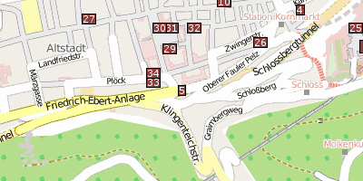 Stadtplan Heidelberger Altstadt Heidelberg