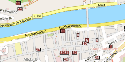 Heidelberger Synagogenplatz Stadtplan