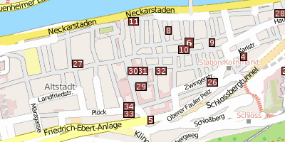 Stadtplan Studentenkarzer  Heidelberg