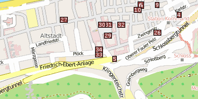 Stadtplan Universitätsbibliothek Heidelberg